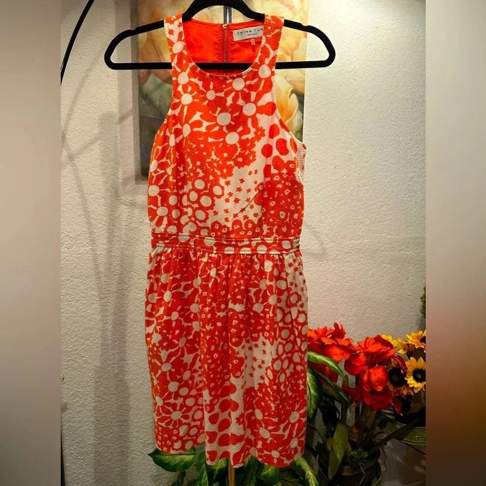 Trina Turk Lenia Print Fit & Flare Dress size 0